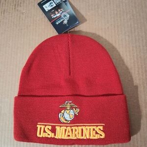 U.S. Marines Red Adult Beanie Hat